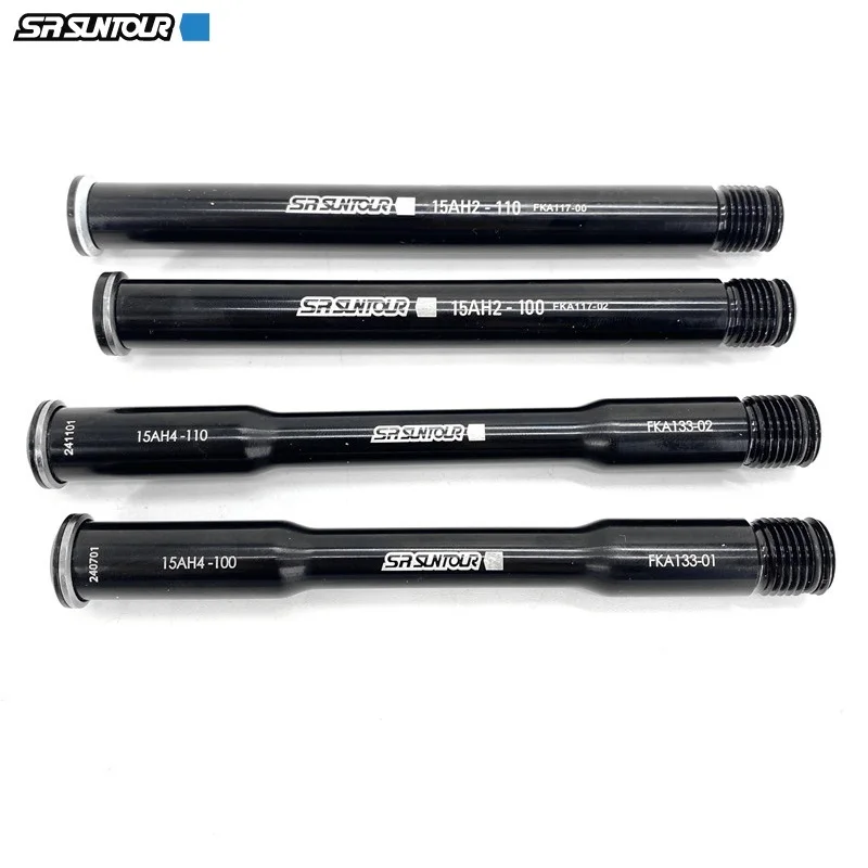 

SR SUNTOUR Mountain Bike Fork Thru Axle 15mm* 100mm 110mm Threaded Quick Release Lever For Boost spacing Front Fork Through Axle