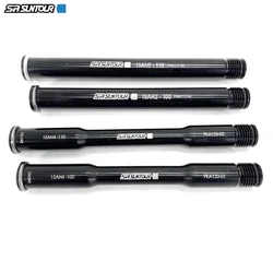 SR SUNTOUR Mountain Bike Fork Thru Axle 15mm* 100mm 110mm Threaded Quick Release Lever For Boost spacing Front Fork Through Axle