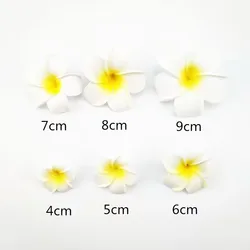 100 Pcs/Set Artificial White Plumeria Flower Hair Clips for Bridal Wedding Party Headwear Photography Props DIY Event Decoration