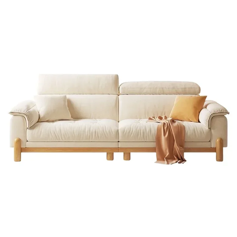 

Cloud sofa, creamy modern and simple, removable and washable solid wood sofa