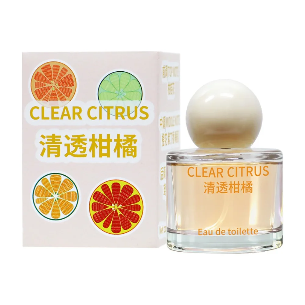 Clear Citrus Perfume for Women 50ml Fresh Zesty Orange Eau de Toilette Summer Long-lasting Fruity Fragrance Perfect Gift for Her