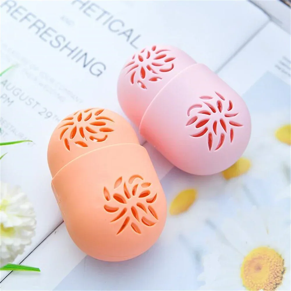 1Pc Portable Silicone Beauty Sponge Storage Box Makeup Blender Holder Cosmetic Puff Cleaning Drying Case Make Up Accessories