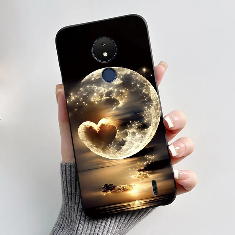 Soft Black Case For Nokia C21 Shockproof Phone Casing For Nokia C30 Cute New Design Viral Panda Printed Pattern Back Cover - view 3