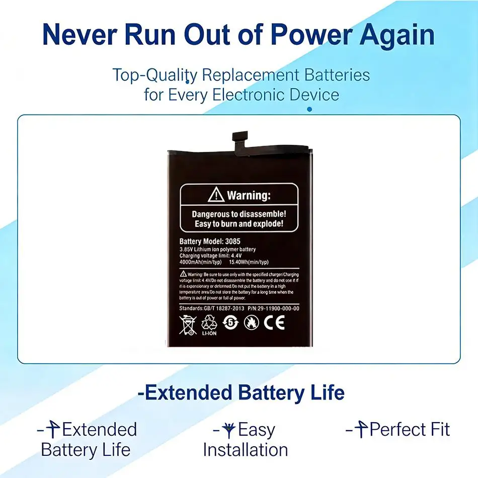 

Аккумулятор для мобильного телефона Ulefone Armor X6 3805, 4000 мАч, высокой емкости