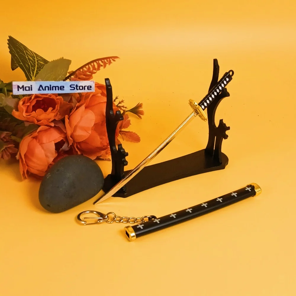 6 بوصة معدنية رورونوا زورو كاتانا أنيمي زورو نينجا سكين الأصلي صابر الحجم الحقيقي اليابانية كاتانا السيف الصلب لعبة غير حادة هدية