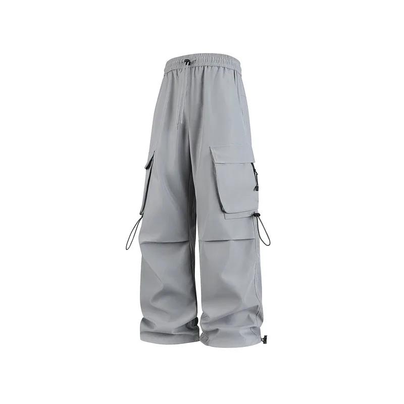 

Grey American cargo pants 2025 new summer thin outdoor quick-drying parachute pants sport pants