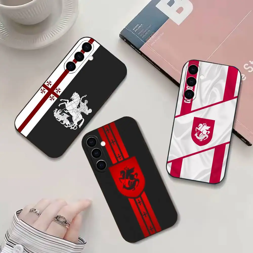 

Georgia Flag wallpaper Phone Case For Samsung Galaxy A20,21s,22,31,32,52,53,72,73,80,91 Soft Black Shell