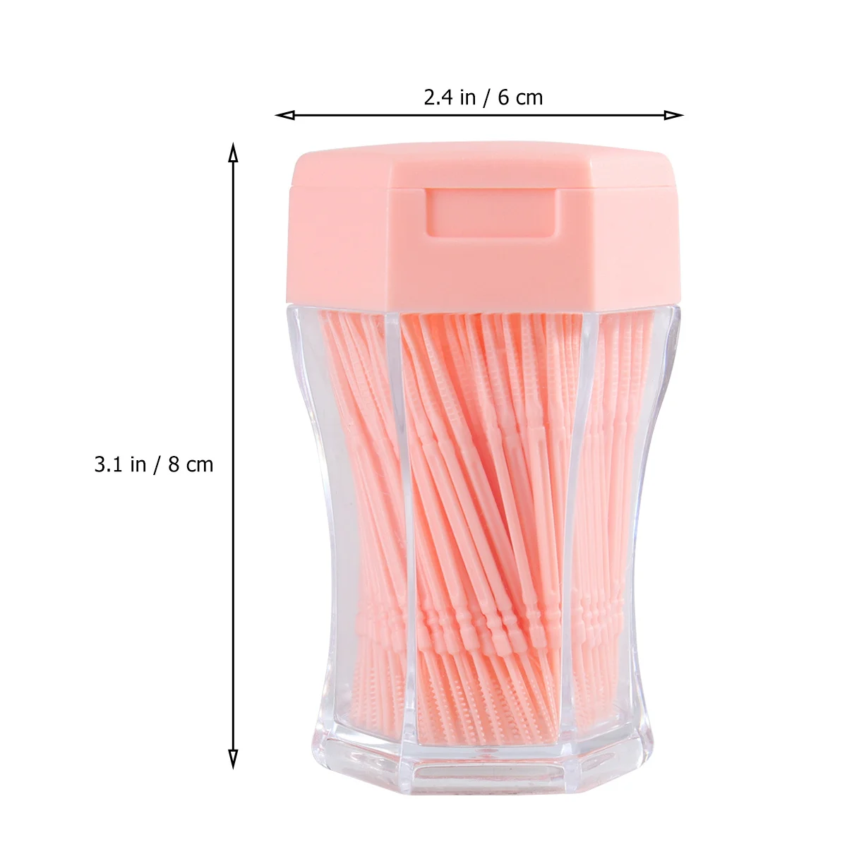 200Pcs Interdental Brush Double-Head Plastic Oral Care Toothpick Brush Food Debris Remover Lightweight Portable Transparent Box