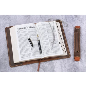 Personalisierte Leder-Cover für die KJV-Bibel, kundenspezifische Leder Heiliges Bibelbuch Cover Geschenke Christliche Geschenke für Männer Z04-lbbc05s 12 Hauptverkaufsbibelabdeckung in Leder - №1