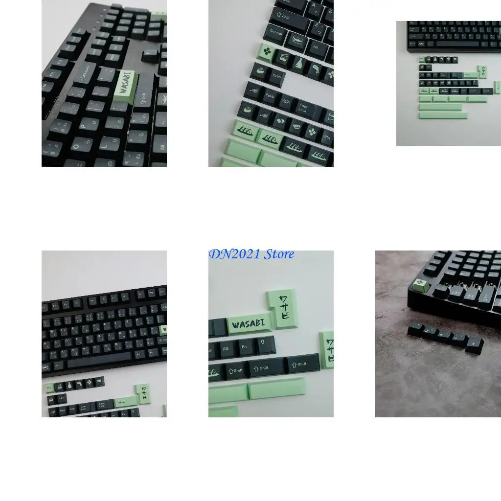 

F3KE Thick PBT Keycaps 142-Key Wasabi Mustard Sublimation Cherry Profile for Key Caps For MX Switch Mechanical Keyboard Keyca