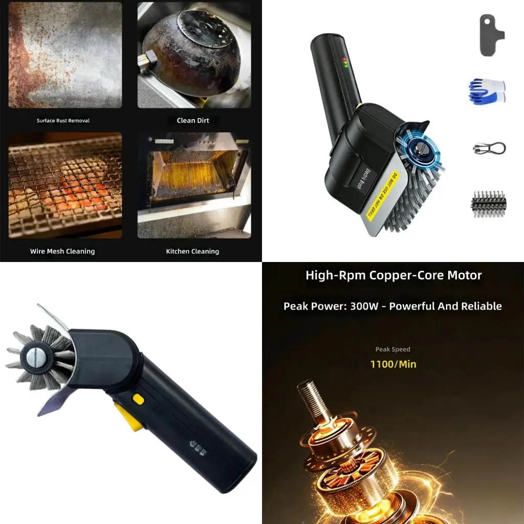 

Automatic Steel Wire Brush For Grill Cleaning Brush Type C Charging high quality
