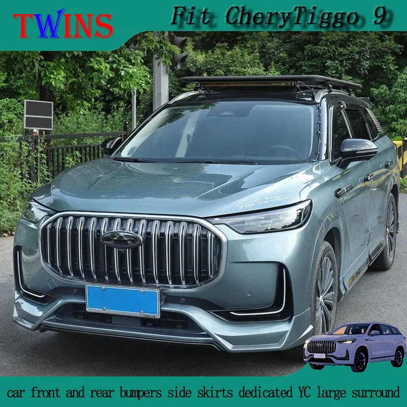 Fit for 23-24 Chery Tiggo 9 Car Front and Rear Bumpers Side Skirts Dedicated YC Large Surround Automobile Exterior Accessories