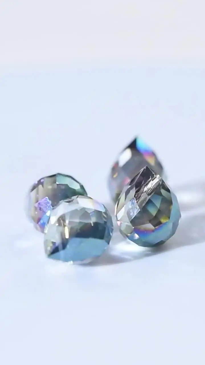 10*8mm Czech Crystal Waterdrop Beads Shiny Faceted Glass Strawberry Beads for Jewelry Making Needlework DIY Handmade Accessories