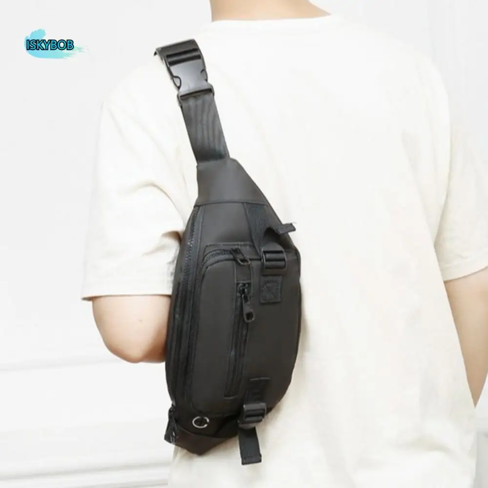 

Модная мужская поясная сумка из ткани Оксфорд, нагрудная сумка с несколькими карманами, поясная сумка на одно плечо, большая вместительная мужская поясная сумка