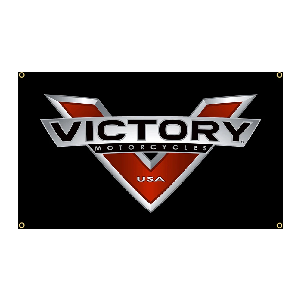 90x150cm Victorys Motorcycles Racing Flag Polyester Printed Decoration Banner Tapestry Jemony