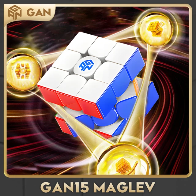 GAN New Gan 15 Maglev UV Magnetic Magic Speed Cube Stickerless Professional GAN 15M Cubo Magico Puzzle dla dzieci Kids Gif
