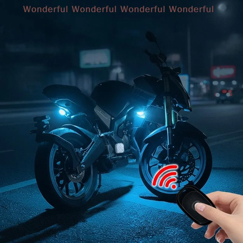 Wireless Remote Control 9 Bead Super Bright LED Strobe Motorcycle Lights Multicolor Modes For Night Riding Car Bike Modificatio