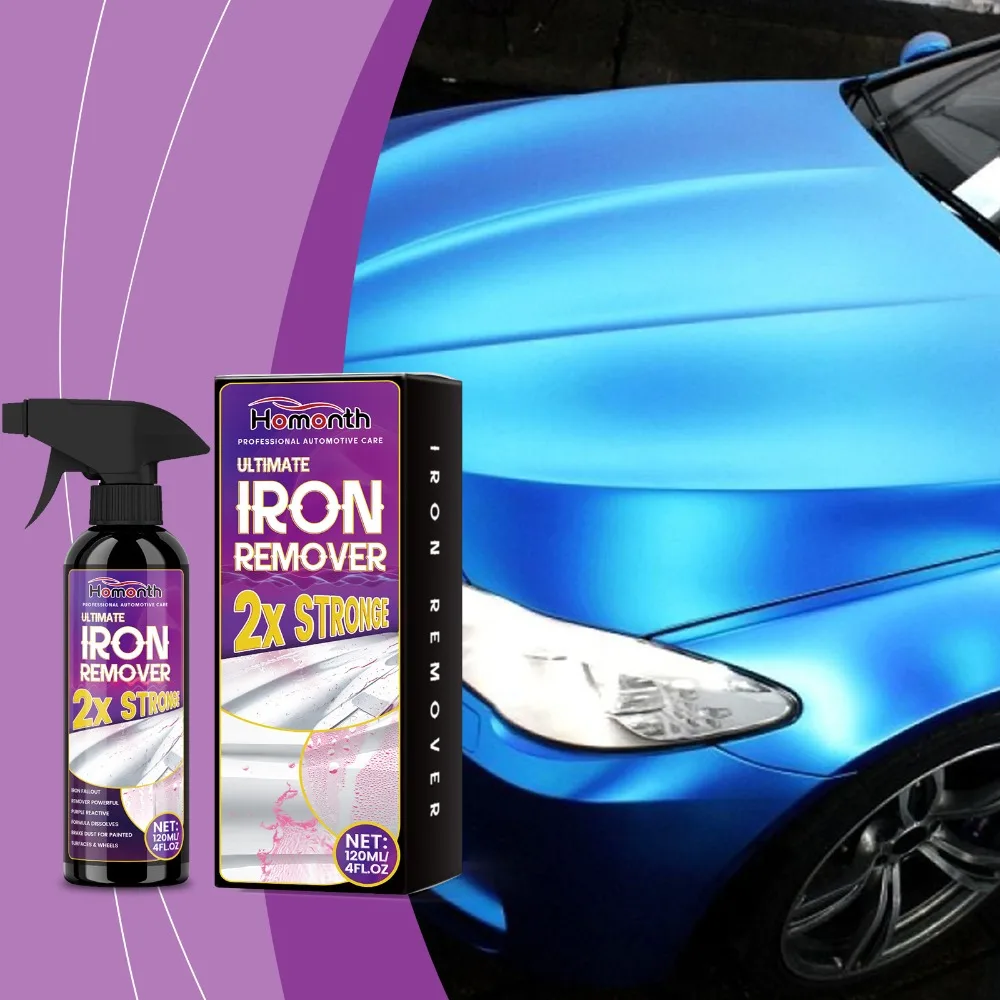 Car Scratch Remover Rust Protection 120ml Iron Stain Cleaner Shine Detail Spray Rust Remover Iron Dissolver Metal Polish