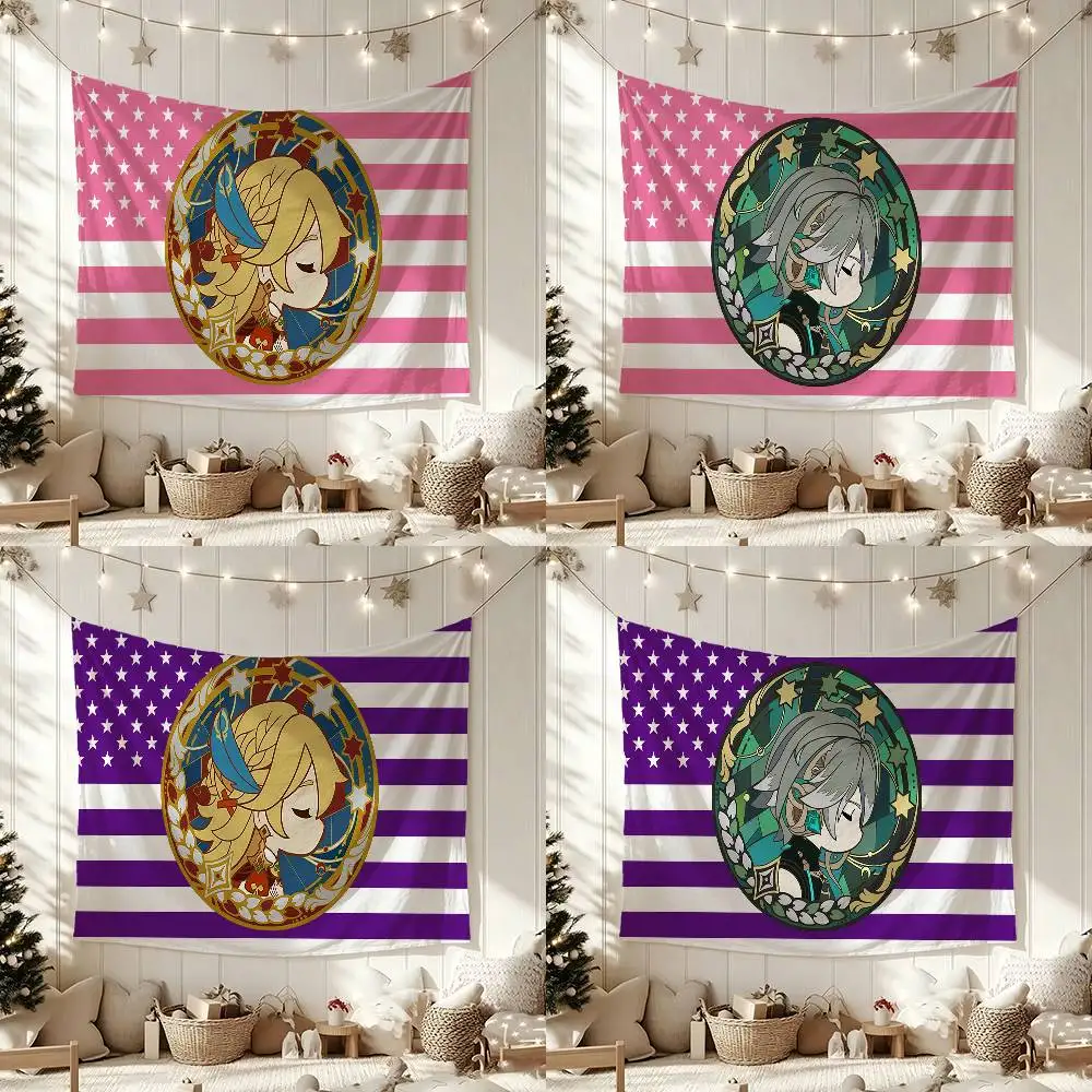 Genshin Impact Kaveh Alhaitham Flag Outdoor Decorations for Bedrooms Home Decor Items Decoration Banners