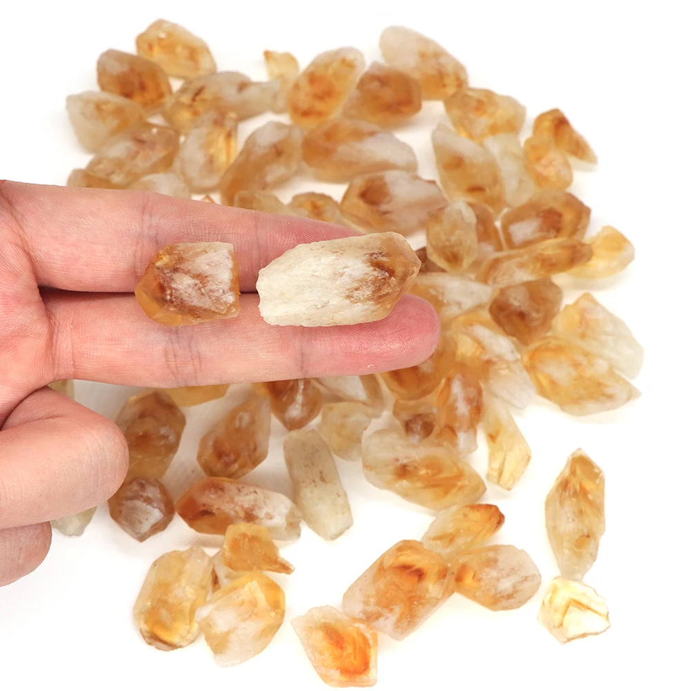 Natural Brazil Citrine Crystal Healing Mineral Specimen Collection Home Decoration Necklace DIY Aquarium Tank Stone Wholesale
