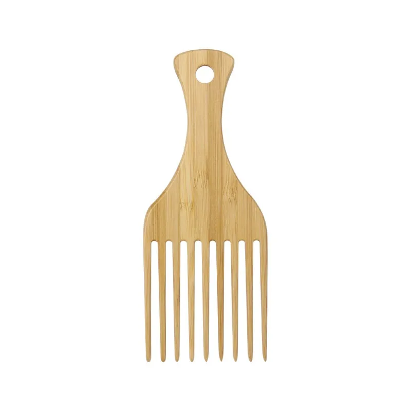 Natural Bamboo and Wood Combs for Hotel Use - Anti static Women's African Fork Comb Round Wide Toothed Wood Comb Brush for Women