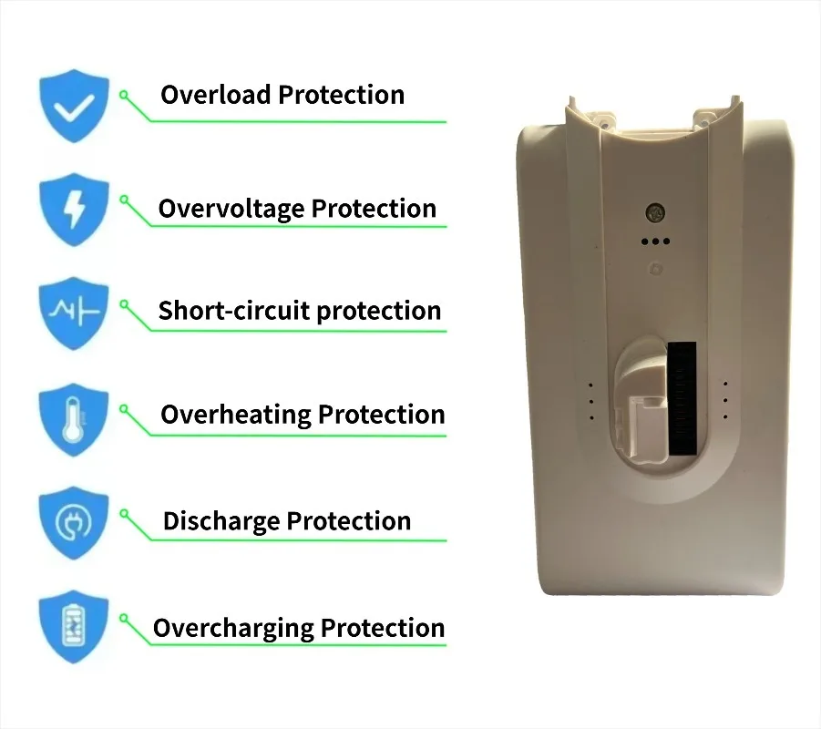 25.2 فولت 5000 مللي أمبير مناسبة للمكنسة الكهربائية Xiaomi Dream بطارية ليثيوم أيون V8/V9/V9P/V10/VVN3/VVN4/XR بطارية ذات سعة كبيرة