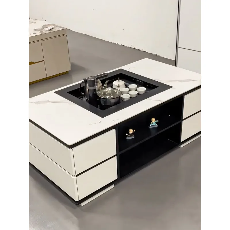 Electric intelligent flap tea table hardware, multi-function hidden remote control voice automatic lifting coffee table support