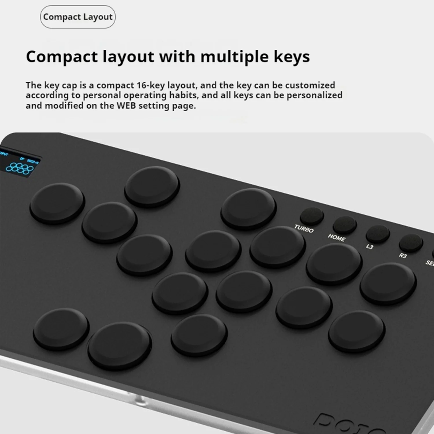 DOIO KBGM-H06 PRO HITBOX Aluminum Alloy A4 Portable Game Keyboard Joystick Arcade Support PS4 PS5 PC Switch Steam SF KOF Custom