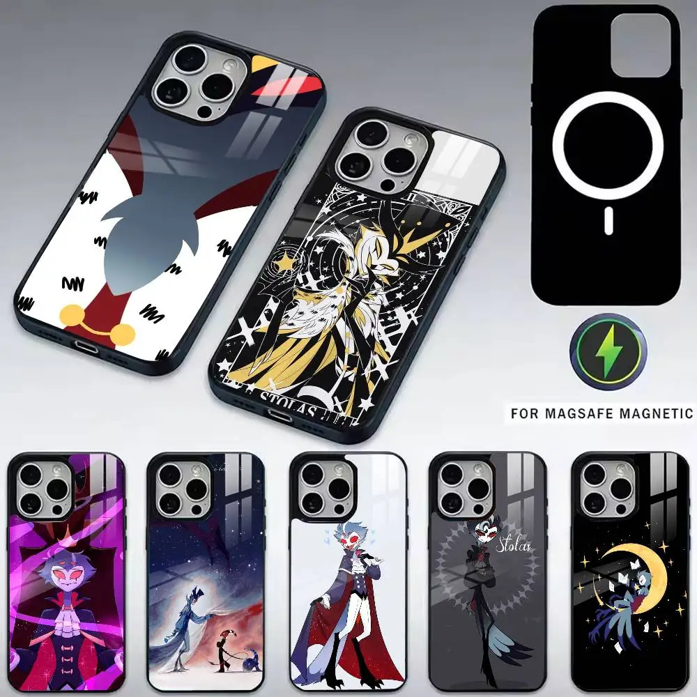 

H-Hazbin Hotel S-Stolas Phone Case For iPhone17,16,15,14,13,12,11 Plus,Pro Magnetic For Magsafe Wireless Charging