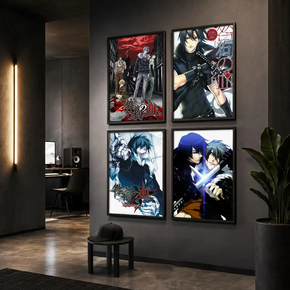 Japanese Anime T-Togainu no Chi Poster Wall Art Print Sticker for Bedroom Living Room Dorm Office Modern Home Decor