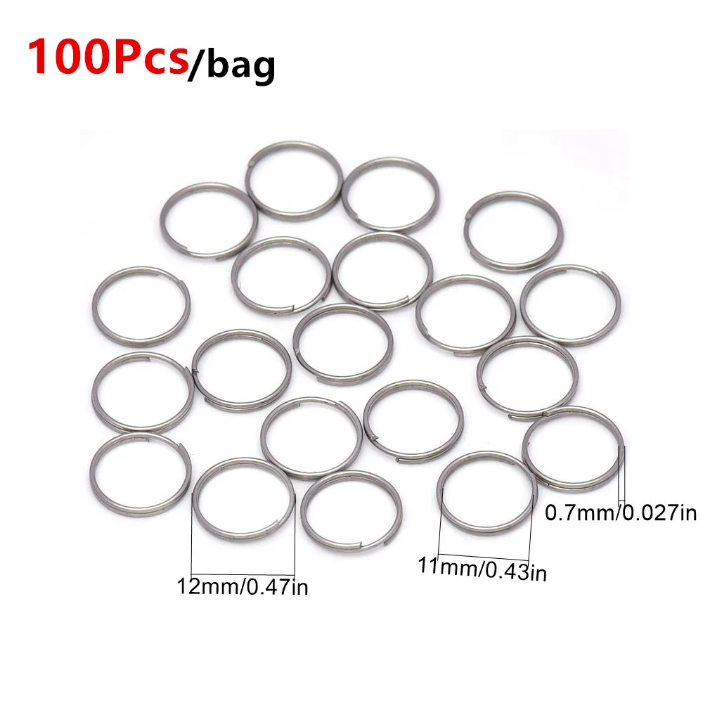 30-100pcs Stainless Steel Open Double Jump Rings 4  5  6  8  7 10 12mm  For Diy Necklace Jewelry Making Accessories