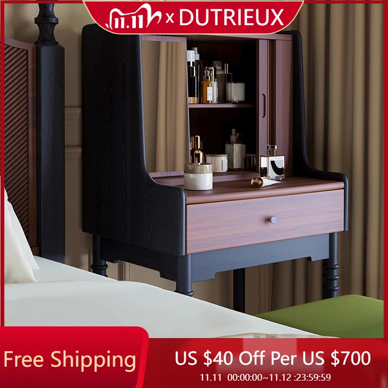 

Drawers Storage Vanity Table Makeup Bedroom Cabinet Luxury Mirror Chair Dressing Table Modern Wood Penteadeira Home Furniture