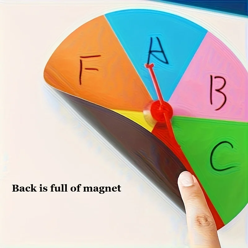مجموعة واحدة من الدوار المغناطيسي الملون |   أداة ألعاب تعليمية للفصل الدراسي مع سطح قابل للمسح، تتضمن مؤشر وعلامة