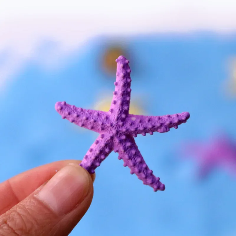 Tiny Artificial Starfish Resin Figurines for Aquarium Decoration Simulation Fish Ornaments Fish Tank Diy Micro-landscape Decor