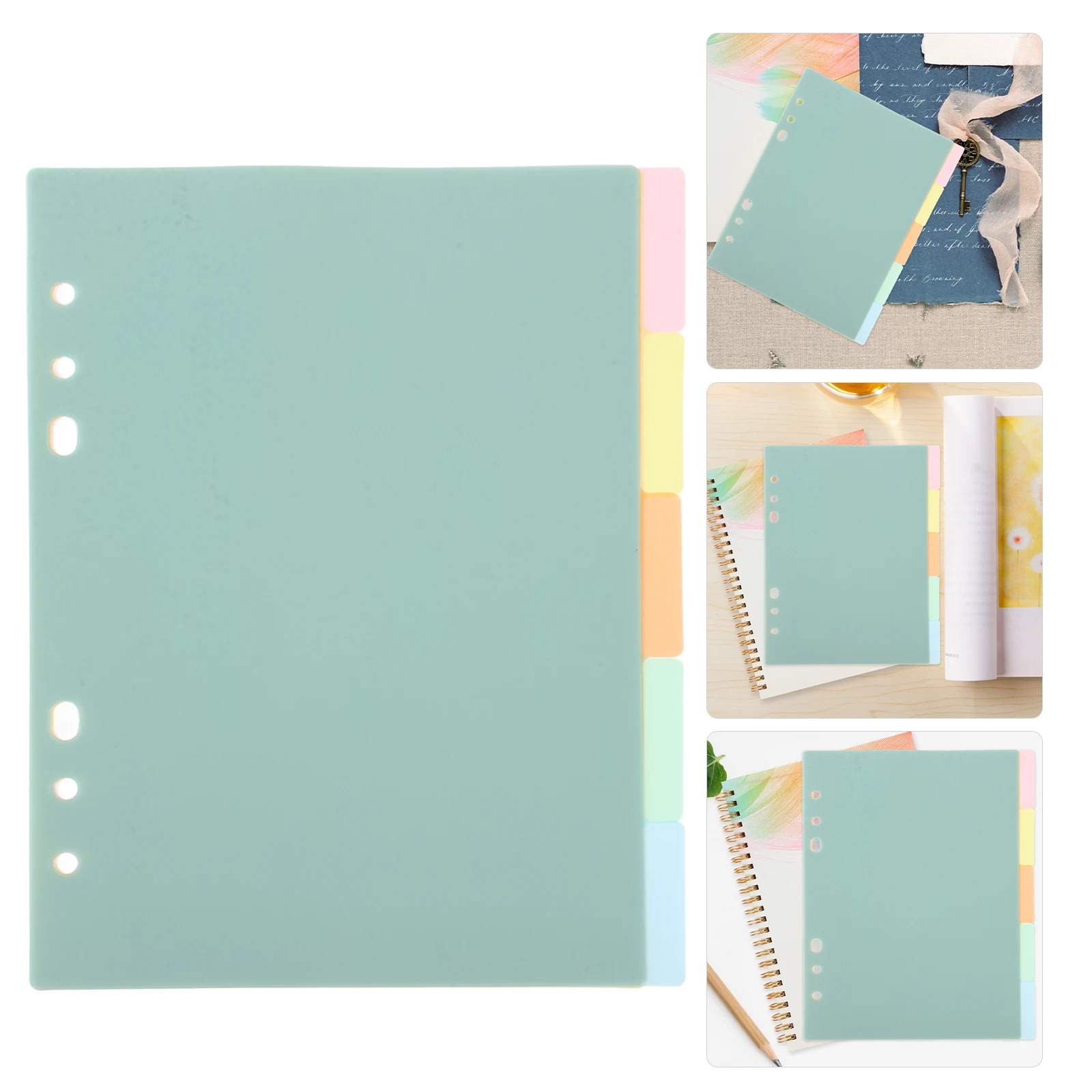 20pcs Colorful Index Board Plastic Tab Dividers Notebook Binder Tabs Separator Pages Practical Binder Pages Notebook Accessory