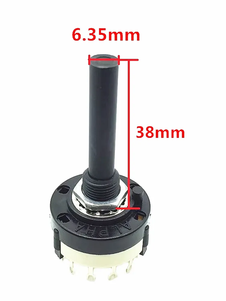 2PCS Plastic Rotary SR261 Band Switch 1Pole 12 Position Handle Length 38MM Axis Band Switch 261MM 1 2 3 4 Pole 12 6 4 3 Position