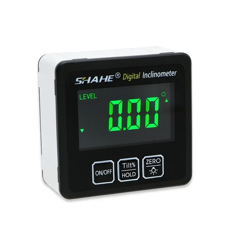 Shahe Electronic Protractor Aluminum Alloy Shell Box Angle Gauge Digital Level Angle Finder Woodworking Measuring Tools