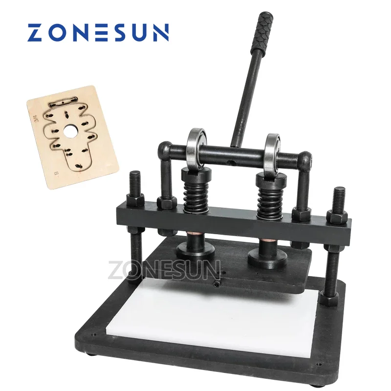 

ZONESUN 2616cm DIY Handbag Manual Leather Cutting Machine Photo Paper PVC/EVA Sheet Mold Die Cutter Tool