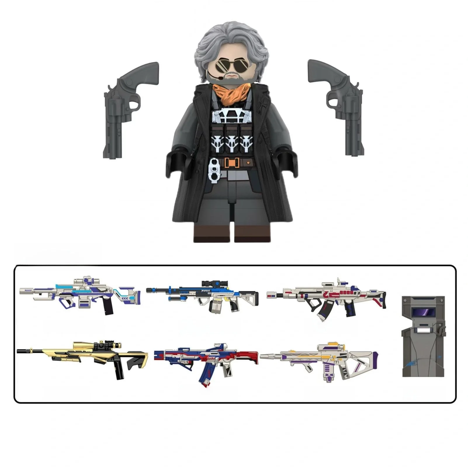 Delta Action Military Intelligence Agent Silver Wing Figure Building Blocks Toy Assembly Model Gift for Boys Educational STEM