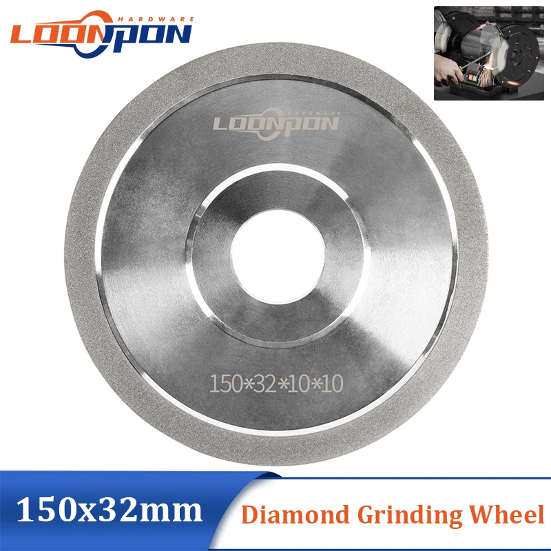 150mm Diamond Grinding Flap Wheel Drill Bit Grinder Circle Sharpener Disc for Carbide Metal Tungsten Steel Milling Cutter