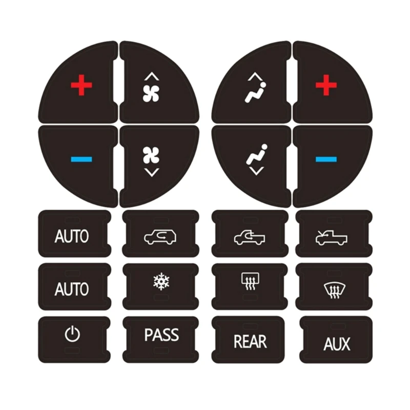 Car Stickers Dashboard Decoration Climate Control Button Decal Button Repair