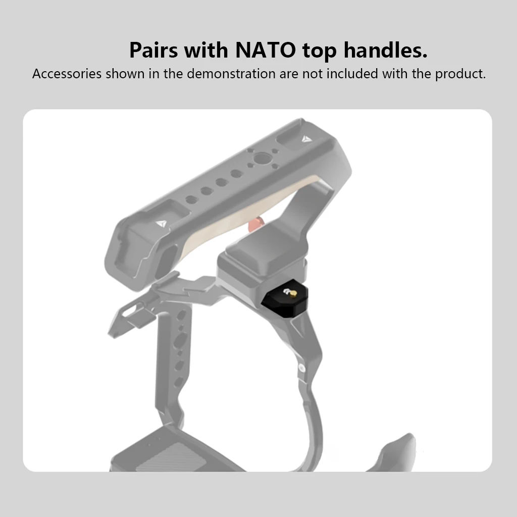 BGNing 1/4-Zoll-NATO-Schienen-Schnellwechselplatte mit Doppelschrauben-Anti-Drop-Positionierstift für DSLR-Kamerakäfige und Video-Produktionsrigs – Detail 7