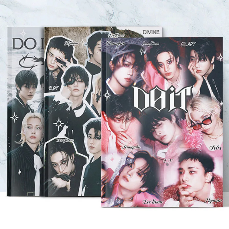 

Skzoo Stray Kids DoIt Divine In Stock 80 Pages Full English Photobook With Random Poster Bookmark Sticker Lomo Card For Fans