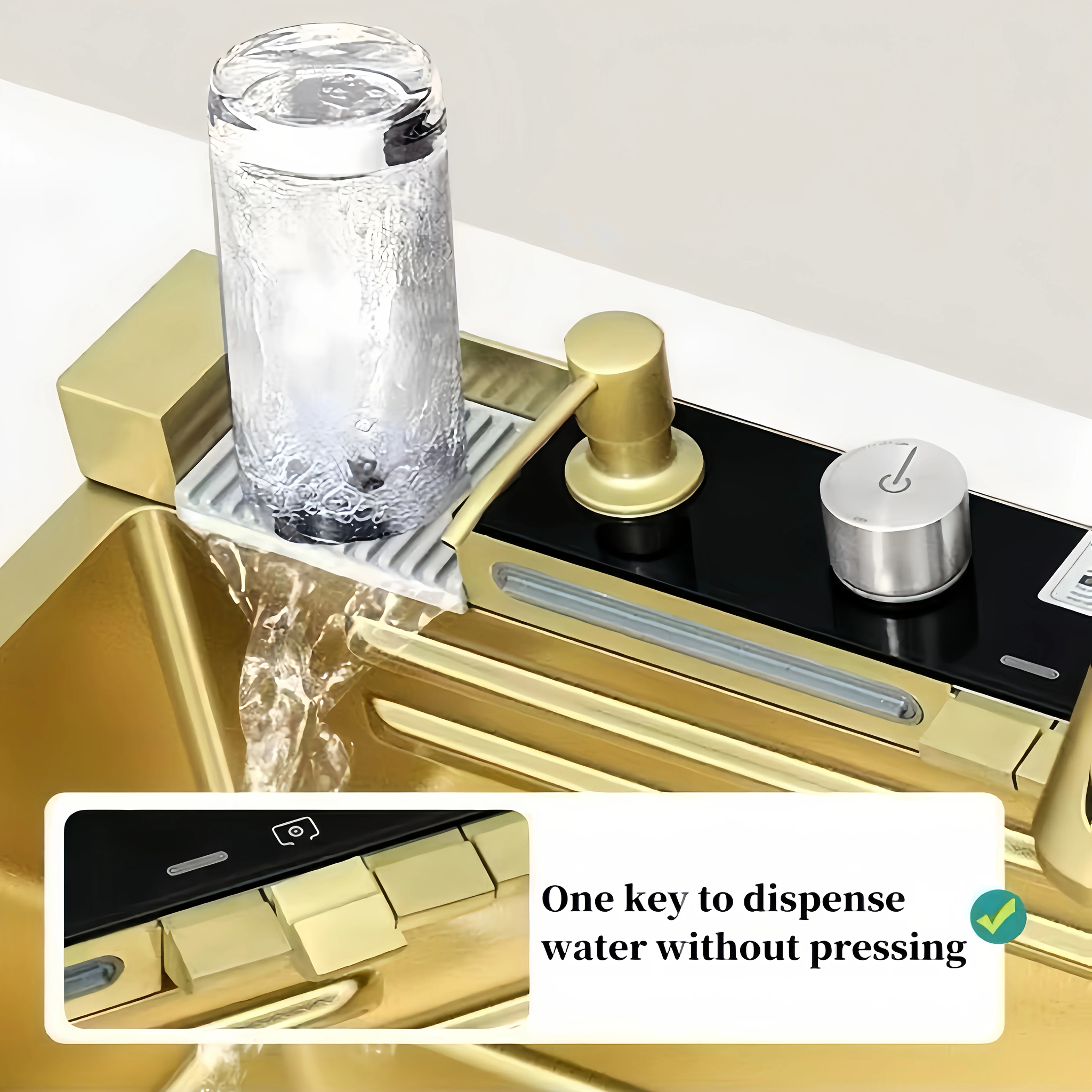 Luxury Workstation Kitchen Sink – Stainless Steel Undermount with Adjustable Partitions, Waterfall Faucet & Pull-Out Sprayer