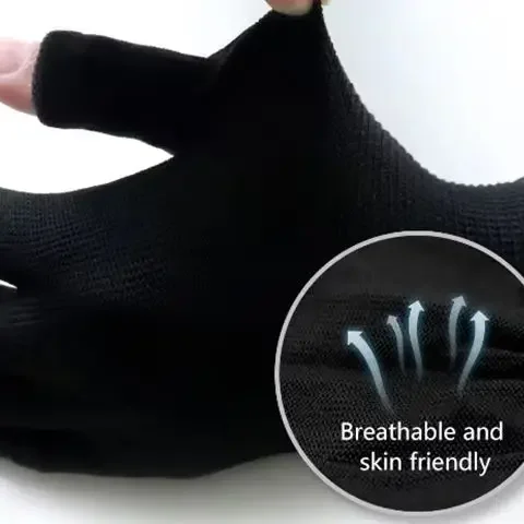 1 paar LED-lamp Nageldroger Anti-UV Zwarte dunne nagelhandschoenen Anti-zwarte UV-gelschildhandschoen Vingerloze manicure Nail Art Tools