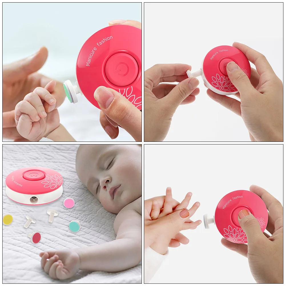 

1 комплект, детский электрический маникюрный инструмент, компактный портативный бесшумный безопасный триммер для ногтей, полировщик для ногтей, электрический маникюр