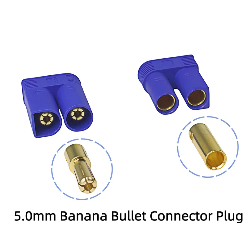 10/20PCS EC5 Connector Kit Male And Female 5.0mm Gold Plated Banana Plug for RC Circuit Male Female Bullet Parts