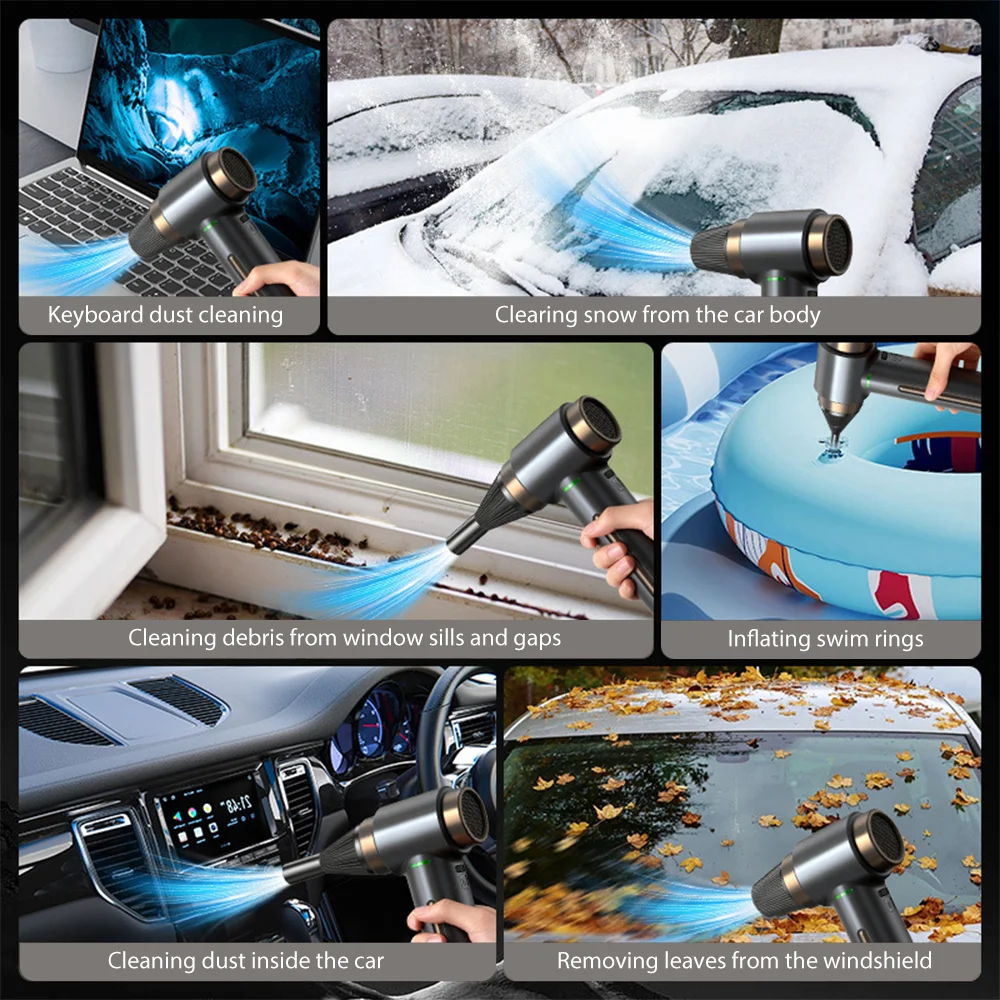 500 واط توربو مروحة نفاثة عالية الطاقة المحمولة مروحة تربو عنيفة 90000 دورة في الدقيقة و 450 جرام التوجه Pwerful منفاخ سيارة الكمبيوتر تنظيف الغبار/نفخ الثلج