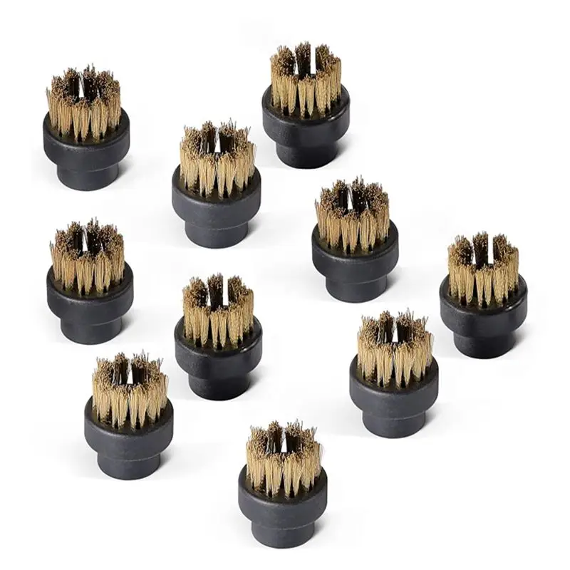 M04K Brass Brush Set(10 Pieces) For Dupray For Steam Cleaner Accessories- Small Size Nozzle Replacement Parts