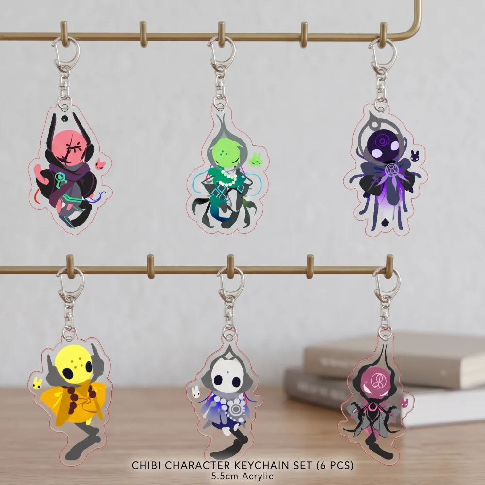 Acrylic Keychain Rain World Game Iterators Anime Figure Coral_Polyp13 Chibi Charm Bag Pendant Key Ring Fan Art Collection Gift
